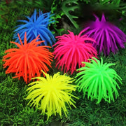 Aquarium Articles Decoration TPR Simulation Sea Urchin Ball Coral, Size: L, Diameter: 13cm(Green)