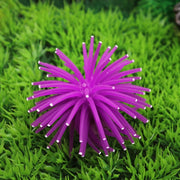 Aquarium Articles Decoration TPR Simulation Sea Urchin Ball Coral with Point, Size: M, Diameter: 10cm(Purple)