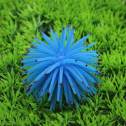 Aquarium Articles Decoration TPR Simulation Sea Urchin Ball Coral with Point, Size: L, Diameter: 13cm(Blue)