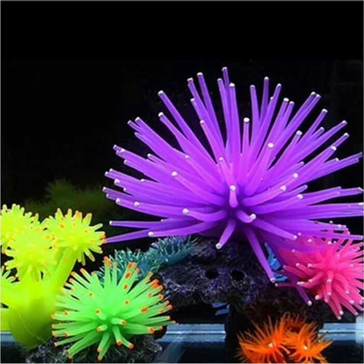 Aquarium Articles Decoration TPR Simulation Sea Urchin Ball Coral with Point, Size: L, Diameter: 13cm(Green)