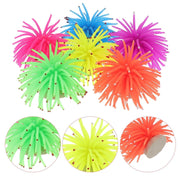 Aquarium Articles Decoration TPR Simulation Sea Urchin Ball Coral with Point, Size: S, Diameter: 7cm(Pink)