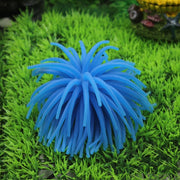 Aquarium Articles Decoration TPR Simulation Sea Urchin Ball Coral, Size: S, Diameter: 7cm(Blue)