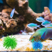 Aquarium Articles Decoration TPR Simulation Sea Urchin Ball Coral, Size: S, Diameter: 7cm(Orange)