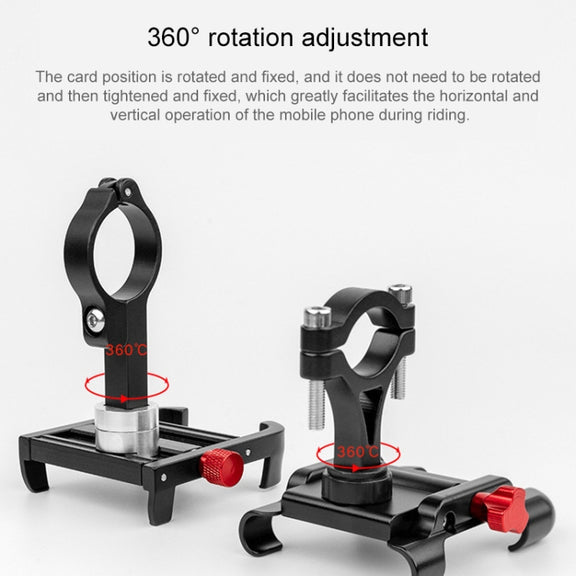 PROMEND SJJ-275 Bicycle Aluminum Alloy Phone Holder for Handlebar (Black)