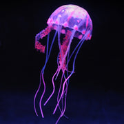 Aquarium Articles Decoration Silicone Simulation Fluorescent Sucker Jellyfish, Size: 5*17cm(Pink)