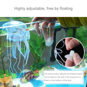 Aquarium Articles Decoration Silicone Simulation Fluorescent Sucker Jellyfish, Size: 8*20cm(Pink)