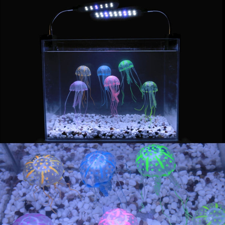 Aquarium Articles Decoration Silicone Simulation Fluorescent Sucker Jellyfish, Size: 8*20cm(Green)