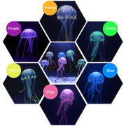 Aquarium Articles Decoration Silicone Simulation Fluorescent Sucker Jellyfish, Size: 8*20cm(Blue)