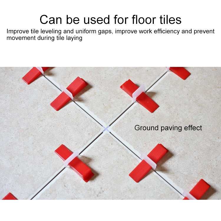 100 PCS Tile Floor Locator Insert Tile Leveler Wedge Leveling Machine for Plate Flattening System Aid Tool OG6480