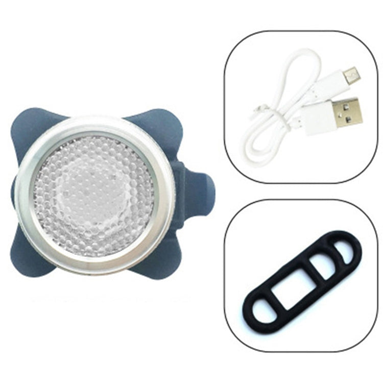 COB Lamp Bead 160LM USB Charging Four-speed Water-resistant Bicycle Headlight / Taillight Set,  Red Blue Light Dimming 650MA