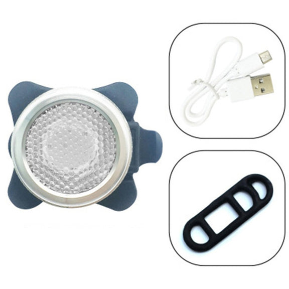 COB Lamp Bead 160LM USB Charging Four-speed Water-resistant Bicycle Headlight / Taillight Set,  Red Blue Light Dimming 650MA