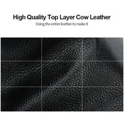 Bopai 851-036611 Large Capacity Top-grain leather Business Breathable Man Backpack, Size: 30x12x43cm(Black)