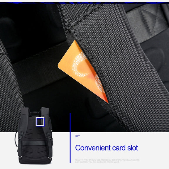 Bopai 751-006561 Large Capacity Business Casual Breathable Laptop Backpack with External USB Interface, Size: 29 x 16 x 44cm(Black)
