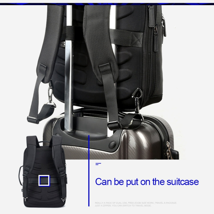 Bopai 751-006561 Large Capacity Business Casual Breathable Laptop Backpack with External USB Interface, Size: 29 x 16 x 44cm(Black)
