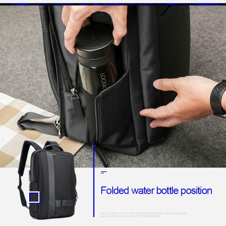 Bopai 751-006561 Large Capacity Business Casual Breathable Laptop Backpack with External USB Interface, Size: 29 x 16 x 44cm(Black)