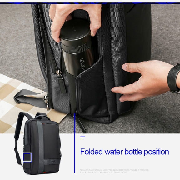 Bopai 751-006561 Large Capacity Business Casual Breathable Laptop Backpack with External USB Interface, Size: 29 x 16 x 44cm(Black)