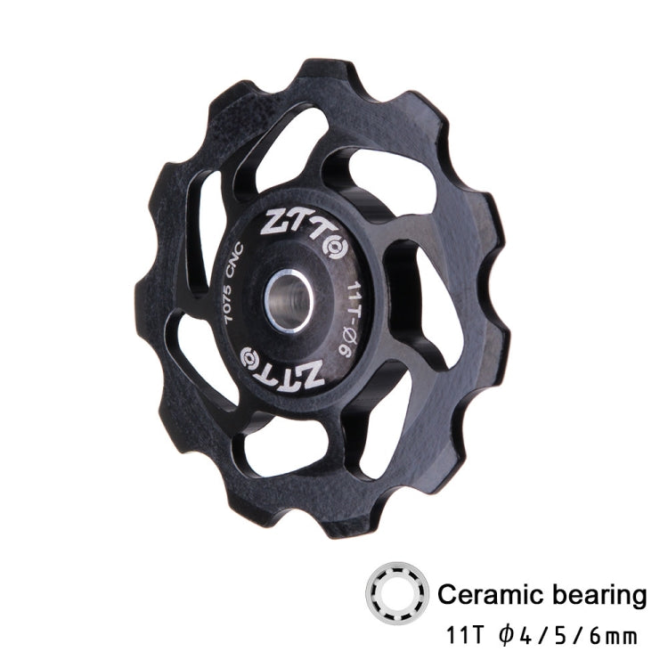 ZTTO 11T 4/5/6 MM Bicycle Derailleur Ceramic Bearing Bicycle Accessories (Black)