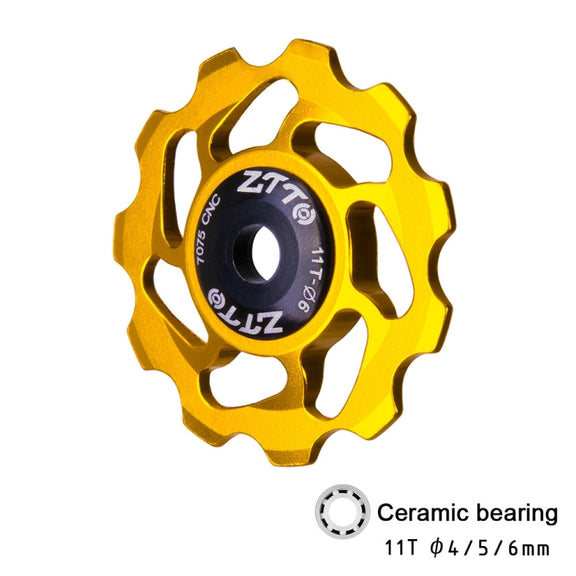 ZTTO 11T 4/5/6 MM Bicycle Derailleur Ceramic Bearing Bicycle Accessories (Gold)