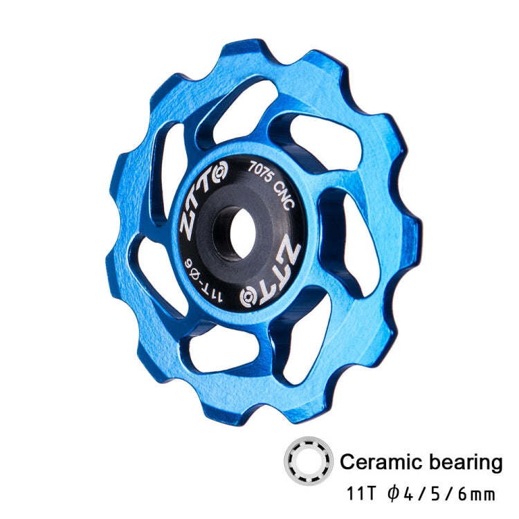 ZTTO 11T 4/5/6 MM Bicycle Derailleur Ceramic Bearing Bicycle Accessories (Blue)