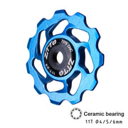 ZTTO 11T 4/5/6 MM Bicycle Derailleur Ceramic Bearing Bicycle Accessories (Blue)