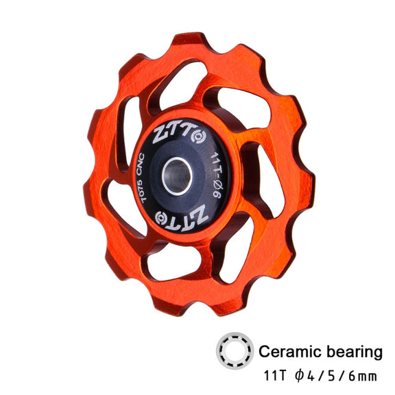 ZTTO 11T 4/5/6 MM Bicycle Derailleur Ceramic Bearing Bicycle Accessories (Red)