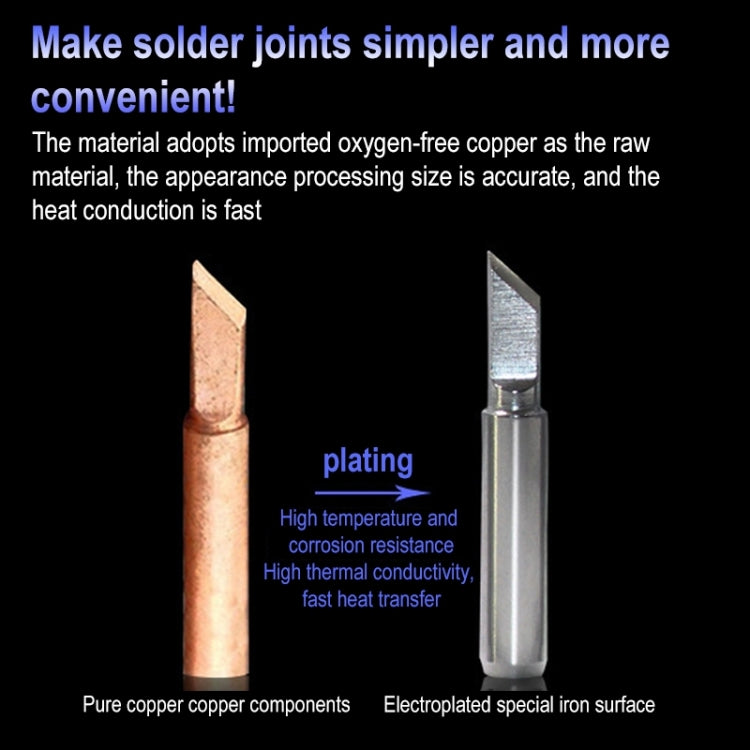 10 PCS 900M-T-K Tool Bit Lead-free Electric Welding Soldering Iron Tips