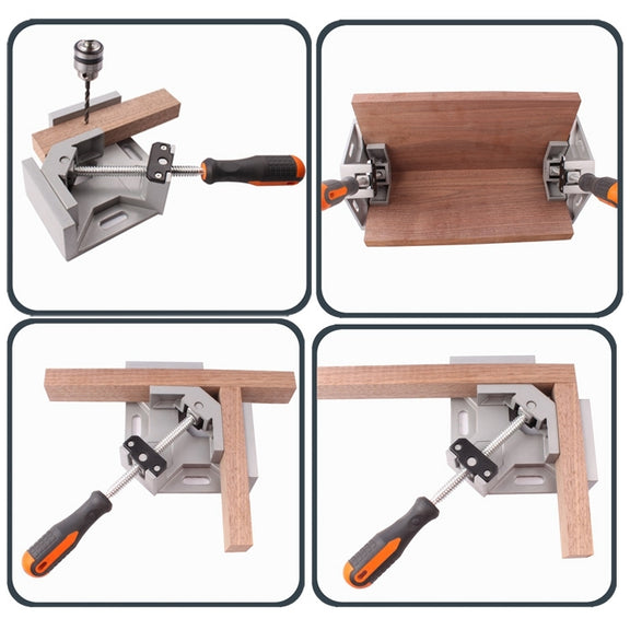 Aluminum Single Handle 90 Degree Right Angle Clamp Angle Clamp Woodworking Frame Clip Right Angle Folder Tool