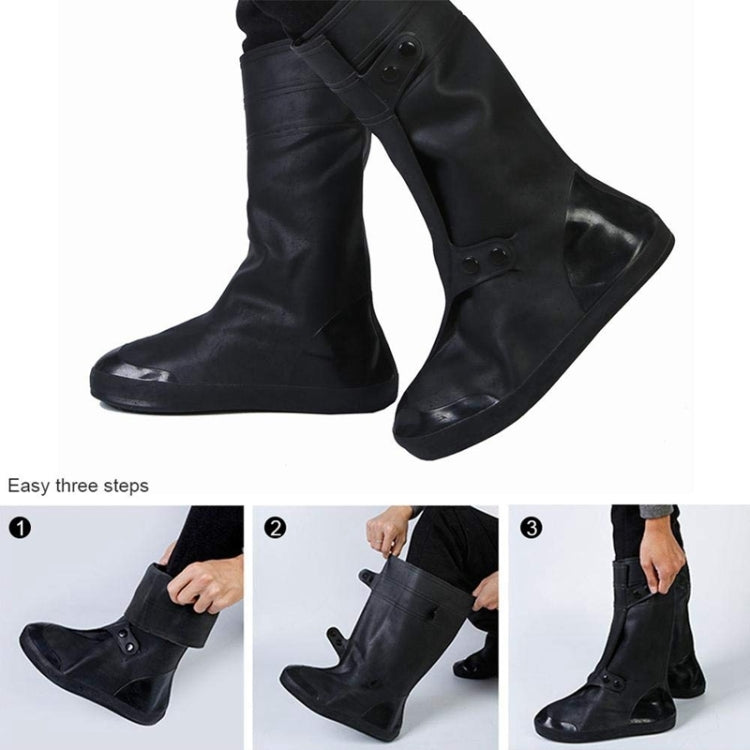 High Tube Rainproof Snowproof Adult Shoe Cover Size: XXXXL(Dark Gray)