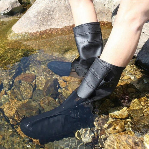 High Tube Rainproof Snowproof Adult Shoe Cover Size: XXXXL(Dark Gray)