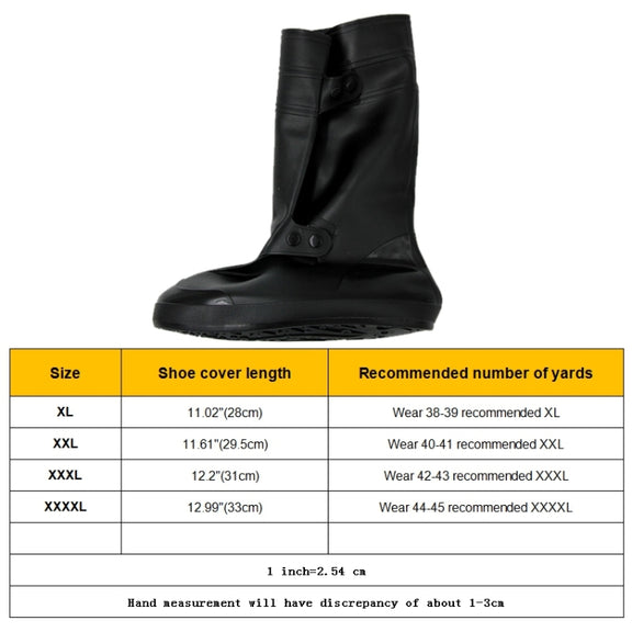 High Tube Rainproof Snowproof Adult Shoe Cover Size: XXXXL(Dark Gray)