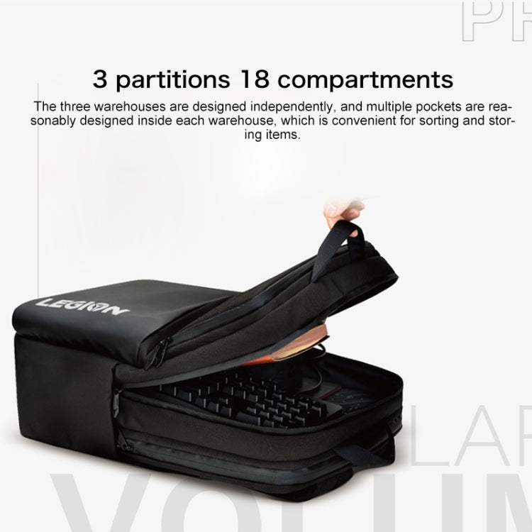 Lenovo LEGION P1 Multi-function Backpack Shoulders Bag for 15.6 inch Laptop / Y7000 / Y7000P (Black)