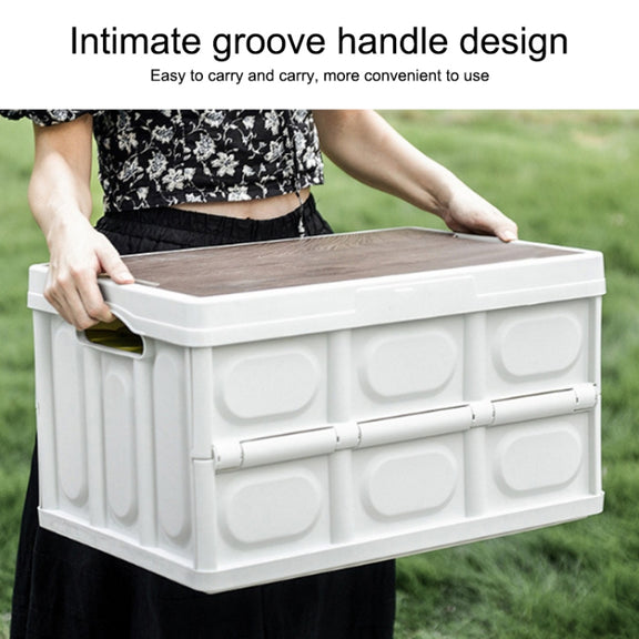 AOTU AT6916 30L Outdoor Multi-function Folding Car Storage Box(White)