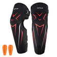 MOTOLSG 2 in 1 Knee Pads Motorcycle Bicycle Riding Warm Fleece Soft Protective Gear with CE Protector (Black Red) - Protective Gear by MOTOLSG | Online Shopping South Africa | PMC TechLife | Buy Now Pay Later Mobicred