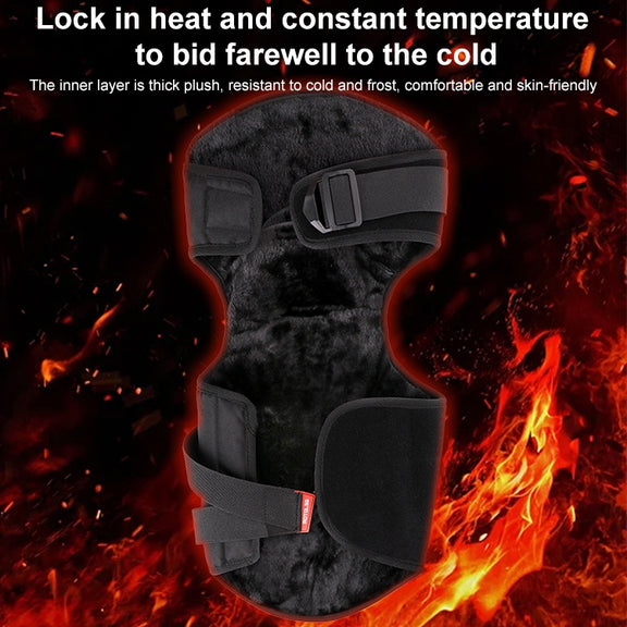 MOTOLSG 2 in 1 Knee Pads Motorcycle Bicycle Riding Warm Fleece Soft Protective Gear with CE Protector (Black White)