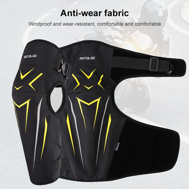 MOTOLSG 2 in 1 Knee Pads Motorcycle Bicycle Riding Warm Fleece Soft Protective Gear with CE Protector (Black White)
