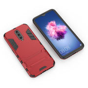 Shockproof PC + TPU  Case for OPPO R17 Pro, with Holder (Red)