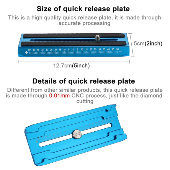 PULUZ 38.5-61cm Carbon Fibre Handheld Stabilizer for DSLR & DV Digital Video & Cameras, Load Range: 0.5-3kg(Blue)