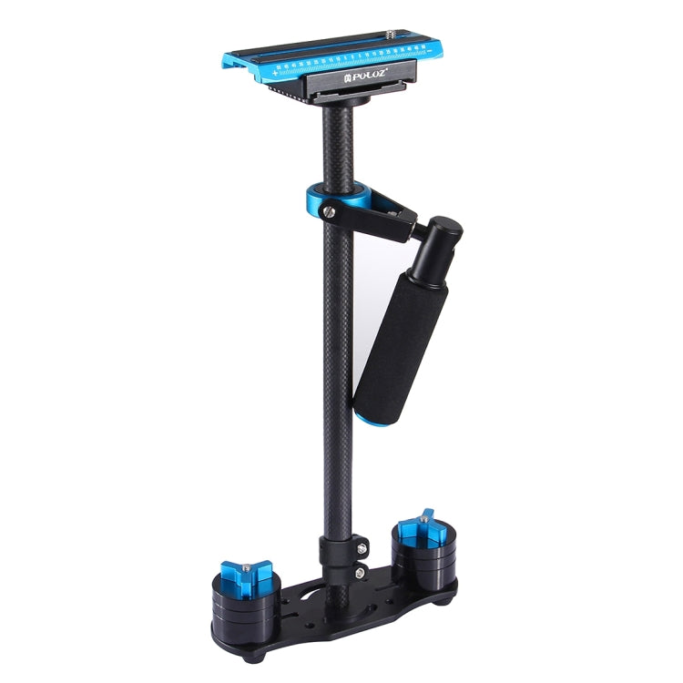 PULUZ 38.5-61cm Carbon Fibre Handheld Stabilizer for DSLR & DV Digital Video & Cameras, Load Range: 0.5-3kg(Blue)