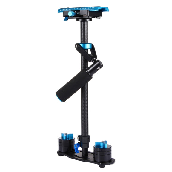 PULUZ 38.5-61cm Carbon Fibre Handheld Stabilizer for DSLR & DV Digital Video & Cameras, Load Range: 0.5-3kg(Blue)