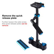 PULUZ 38.5-61cm Carbon Fibre Handheld Stabilizer for DSLR & DV Digital Video & Cameras, Load Range: 0.5-3kg(Blue)