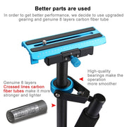 PULUZ 38.5-61cm Carbon Fibre Handheld Stabilizer for DSLR & DV Digital Video & Cameras, Load Range: 0.5-3kg(Blue)