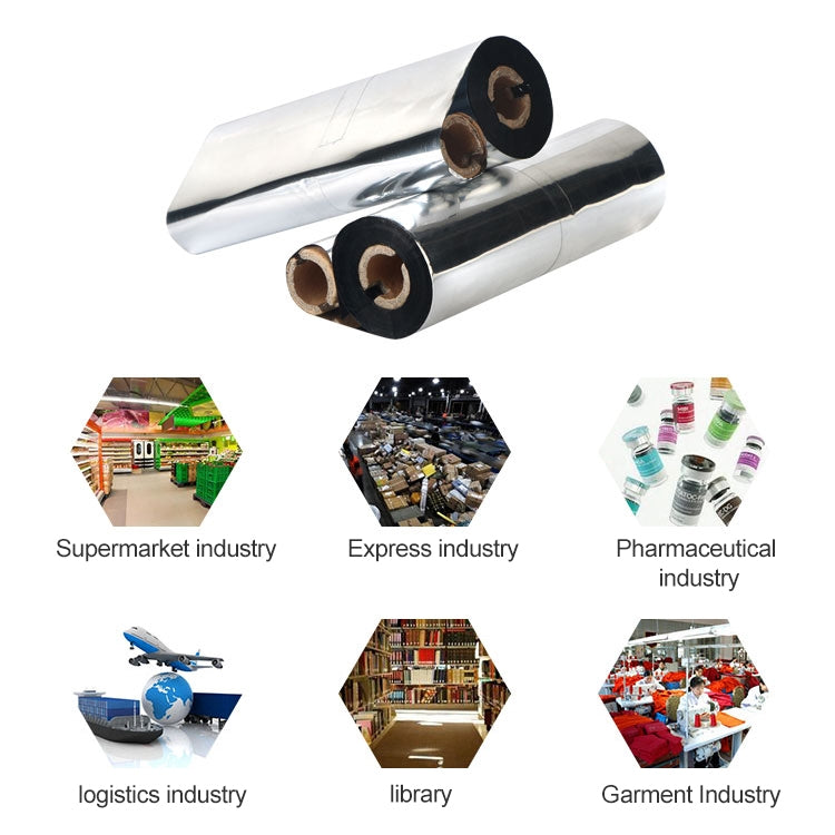 2 PCS Wear-resistant Mixed Wax-based Printer Coated Paper Barcode Ribbon, Size: 11cmx300m