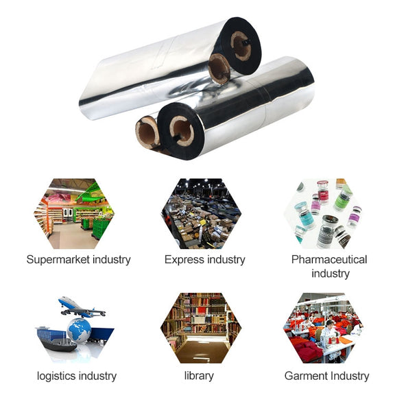 2 PCS Wear-resistant Mixed Wax-based Printer Coated Paper Barcode Ribbon, Size: 11cmx300m