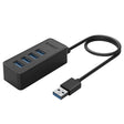 ORICO W5P-U3-100 4-Port USB 3.0 Desktop HUB with 100cm Micro USB Cable Power Supply(Black) - USB 3.0 HUB by ORICO | Online Shopping South Africa | PMC TechLife | Buy Now Pay Later Mobicred