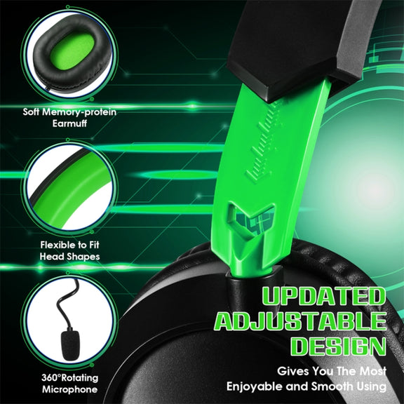 KOTION EACH G3100 Stereo Bass Gaming Headset with Omni-directional Mic,Cable Length: 1.7m(Black+Green)