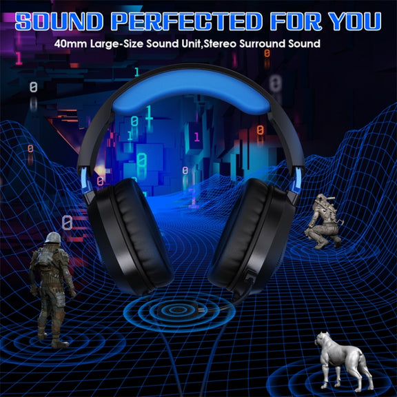 KOTION EACH G3100 Stereo Bass Gaming Headset with Omni-directional Mic,Cable Length: 1.7m(Black+Blue)
