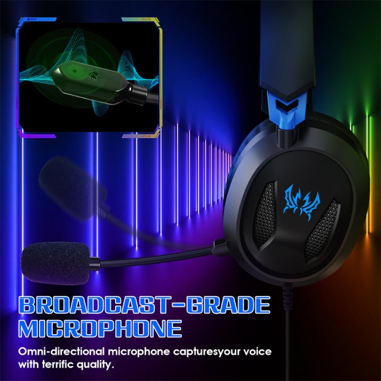 KOTION EACH G3100 Stereo Bass Gaming Headset with Omni-directional Mic,Cable Length: 1.7m(Black+Blue)