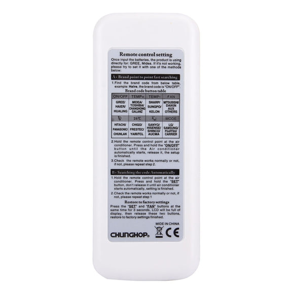 CHUNGHOP K-630E Universal LCD Air-Conditioner Remote Controller