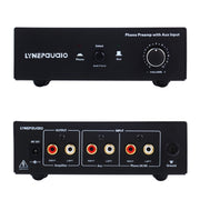 B855 LINEPAUDIO Phone Prephonograph Signal Amplifier with Auxiliary Input and Volume Control (Black)