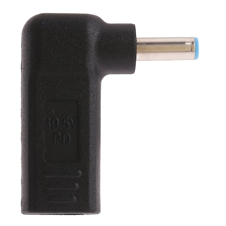 USB-C / Type-C Female to 4.5 x 3.0mm Male Plug Elbow Adapter Connector (Blue)